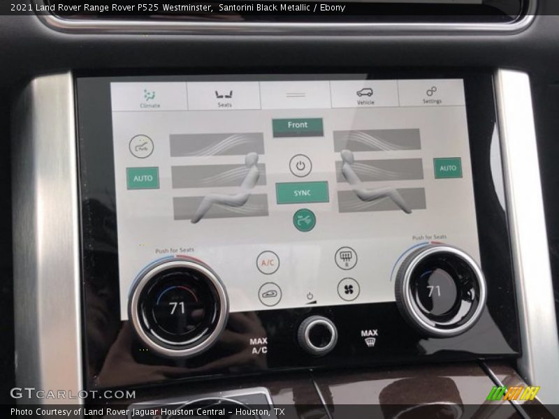 Controls of 2021 Range Rover P525 Westminster
