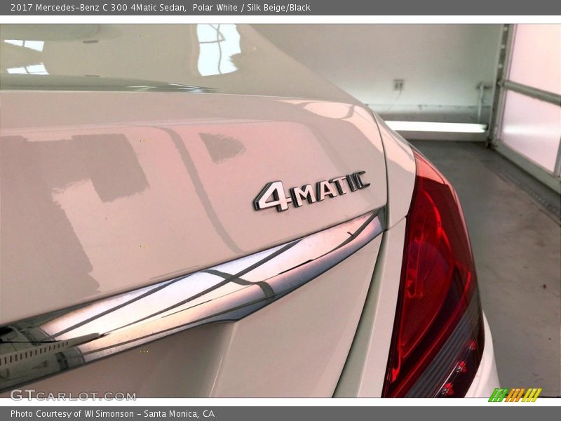Polar White / Silk Beige/Black 2017 Mercedes-Benz C 300 4Matic Sedan