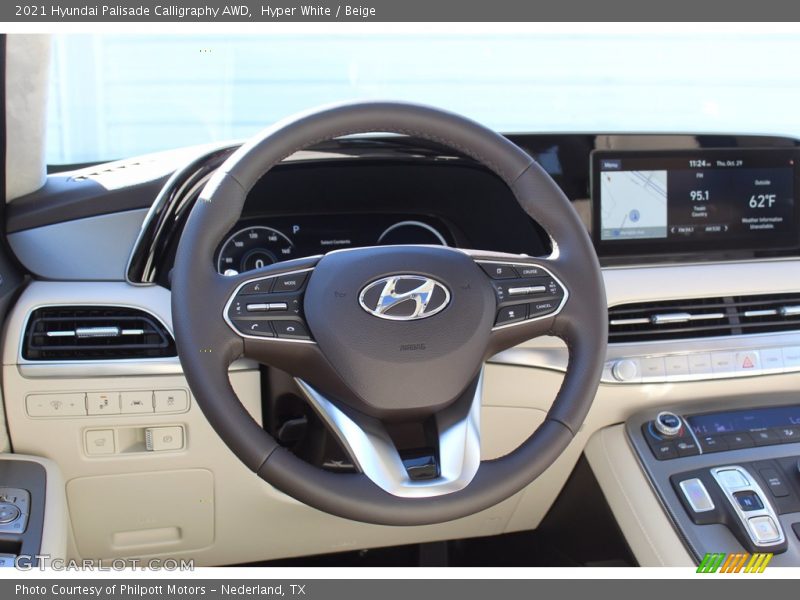 Hyper White / Beige 2021 Hyundai Palisade Calligraphy AWD