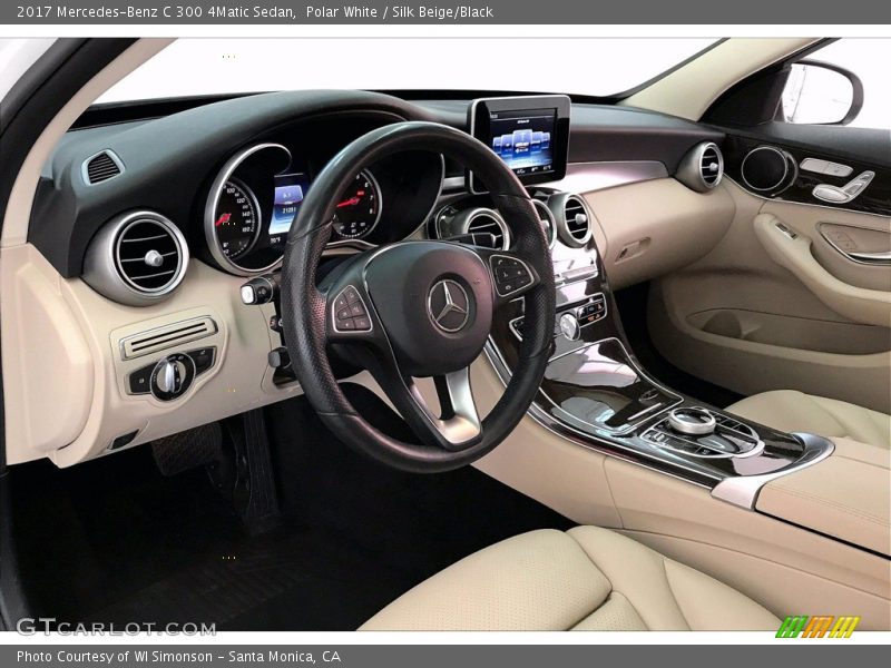 Polar White / Silk Beige/Black 2017 Mercedes-Benz C 300 4Matic Sedan
