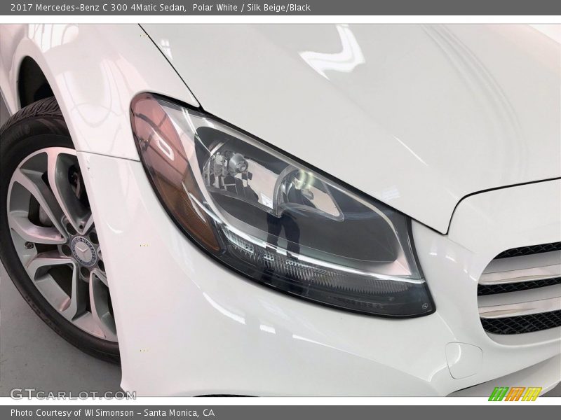 Polar White / Silk Beige/Black 2017 Mercedes-Benz C 300 4Matic Sedan