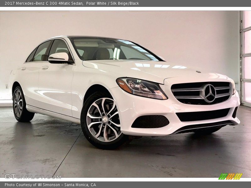 Polar White / Silk Beige/Black 2017 Mercedes-Benz C 300 4Matic Sedan