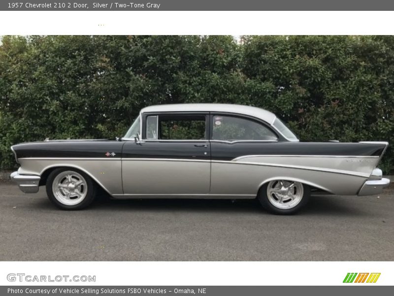 Silver / Two-Tone Gray 1957 Chevrolet 210 2 Door
