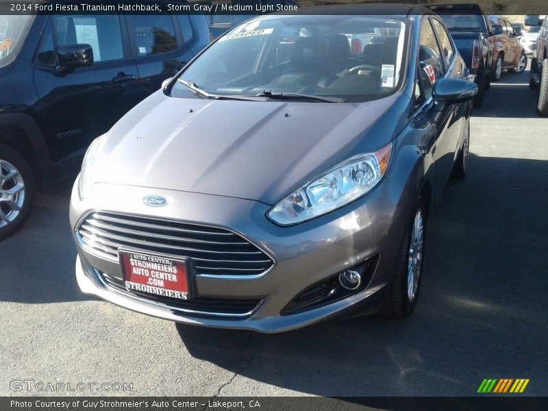 Storm Gray / Medium Light Stone 2014 Ford Fiesta Titanium Hatchback
