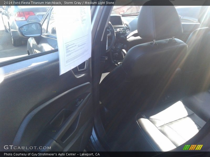 Storm Gray / Medium Light Stone 2014 Ford Fiesta Titanium Hatchback