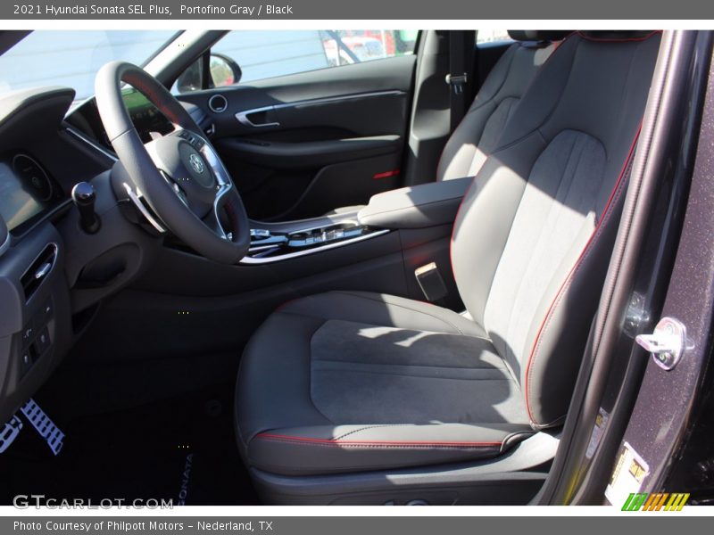 Portofino Gray / Black 2021 Hyundai Sonata SEL Plus