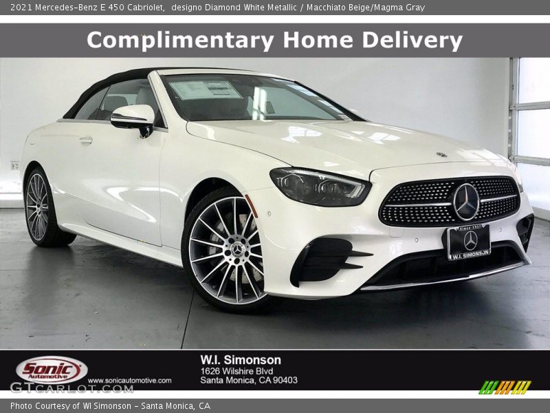 designo Diamond White Metallic / Macchiato Beige/Magma Gray 2021 Mercedes-Benz E 450 Cabriolet