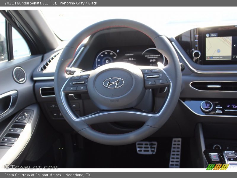 Portofino Gray / Black 2021 Hyundai Sonata SEL Plus