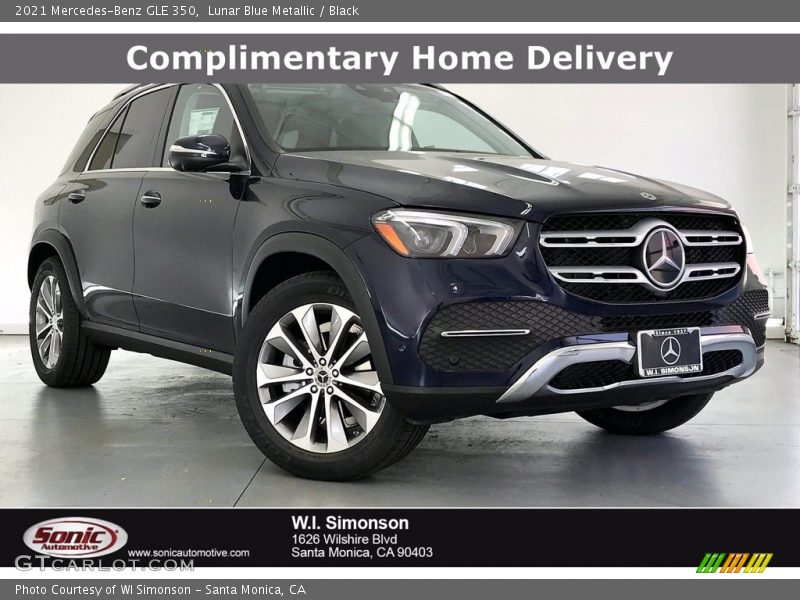 Lunar Blue Metallic / Black 2021 Mercedes-Benz GLE 350