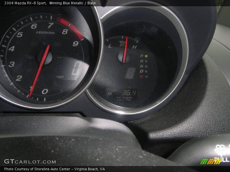 Winning Blue Metallic / Black 2004 Mazda RX-8 Sport