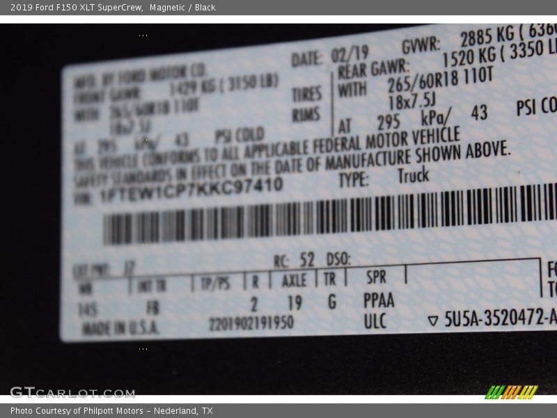 Magnetic / Black 2019 Ford F150 XLT SuperCrew