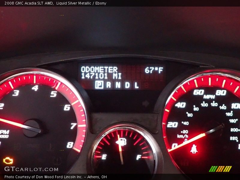 Liquid Silver Metallic / Ebony 2008 GMC Acadia SLT AWD