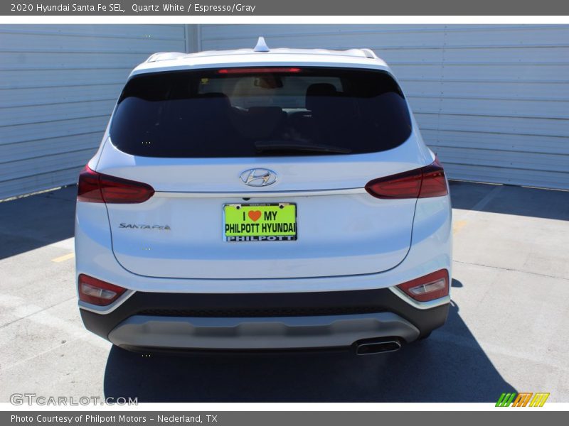 Quartz White / Espresso/Gray 2020 Hyundai Santa Fe SEL