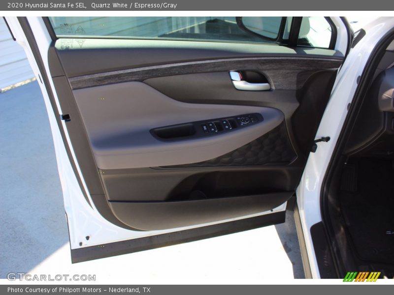 Quartz White / Espresso/Gray 2020 Hyundai Santa Fe SEL