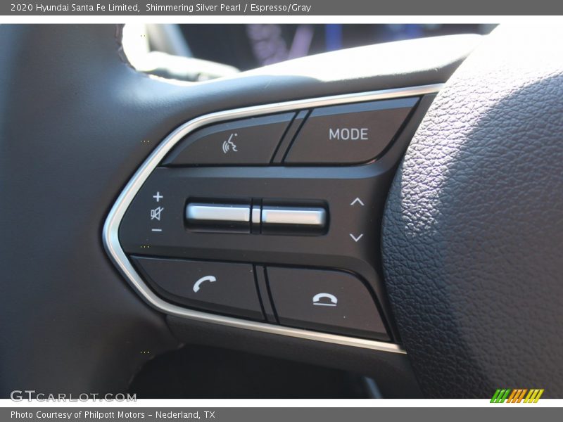 Shimmering Silver Pearl / Espresso/Gray 2020 Hyundai Santa Fe Limited