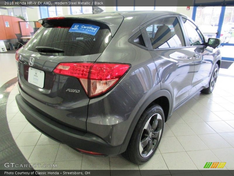 Modern Steel Metallic / Black 2018 Honda HR-V EX AWD