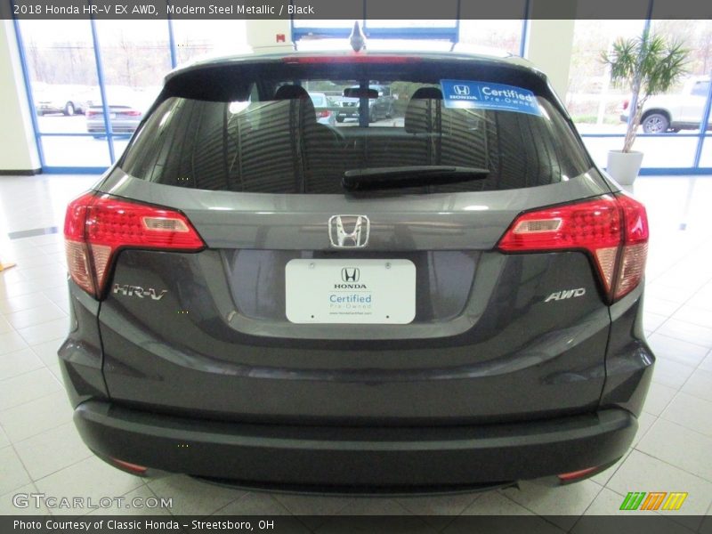Modern Steel Metallic / Black 2018 Honda HR-V EX AWD
