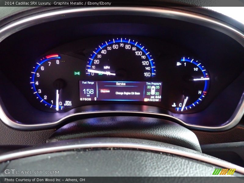Graphite Metallic / Ebony/Ebony 2014 Cadillac SRX Luxury