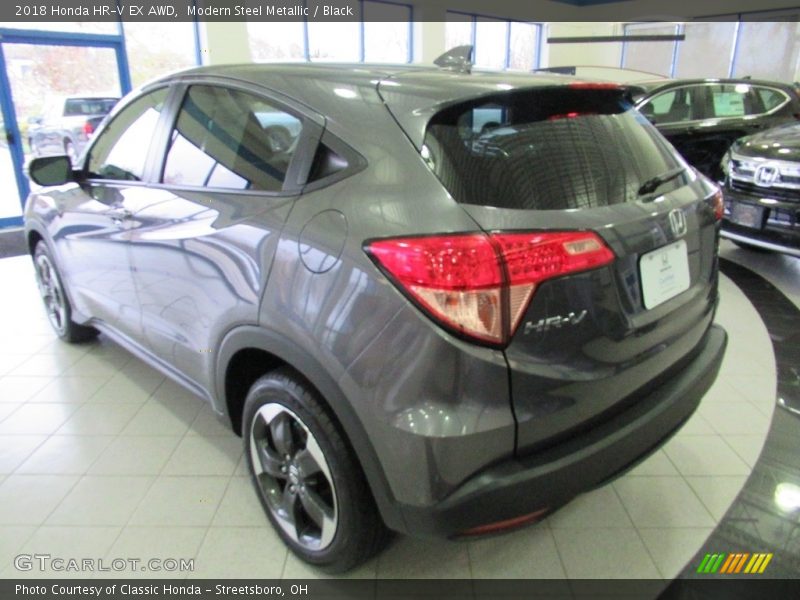 Modern Steel Metallic / Black 2018 Honda HR-V EX AWD