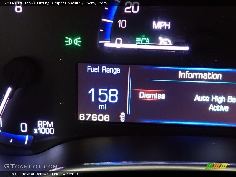Graphite Metallic / Ebony/Ebony 2014 Cadillac SRX Luxury