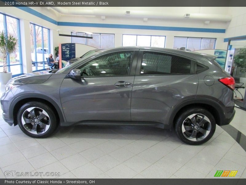 Modern Steel Metallic / Black 2018 Honda HR-V EX AWD