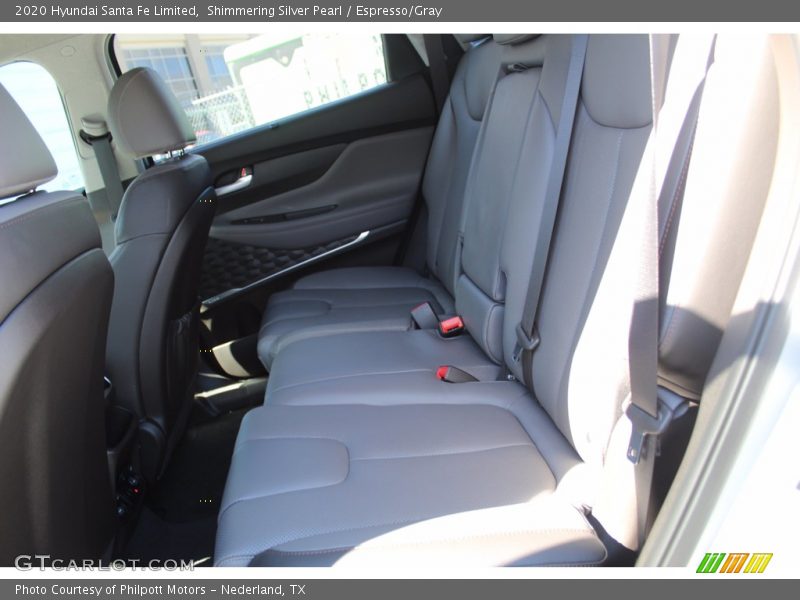 Shimmering Silver Pearl / Espresso/Gray 2020 Hyundai Santa Fe Limited