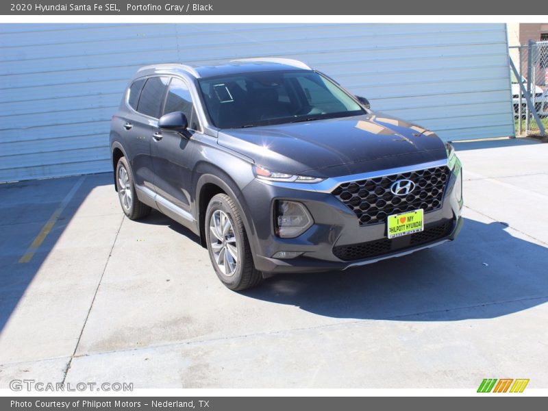 Portofino Gray / Black 2020 Hyundai Santa Fe SEL