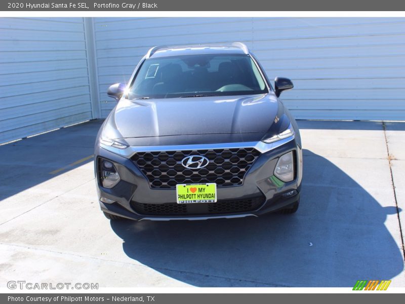 Portofino Gray / Black 2020 Hyundai Santa Fe SEL