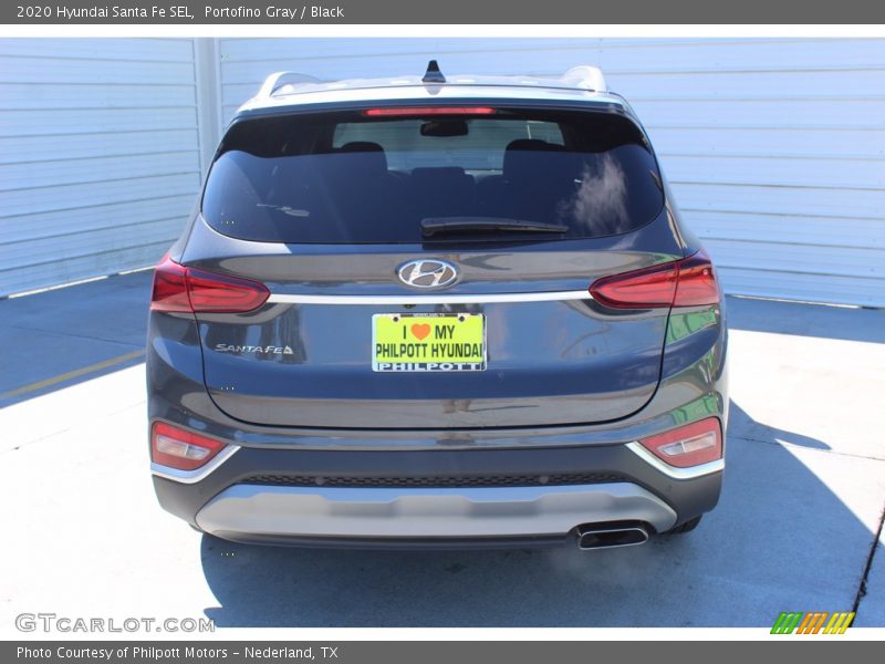 Portofino Gray / Black 2020 Hyundai Santa Fe SEL