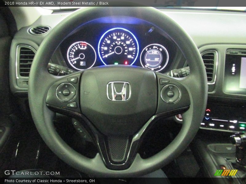 Modern Steel Metallic / Black 2018 Honda HR-V EX AWD