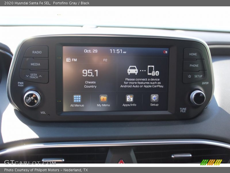 Portofino Gray / Black 2020 Hyundai Santa Fe SEL