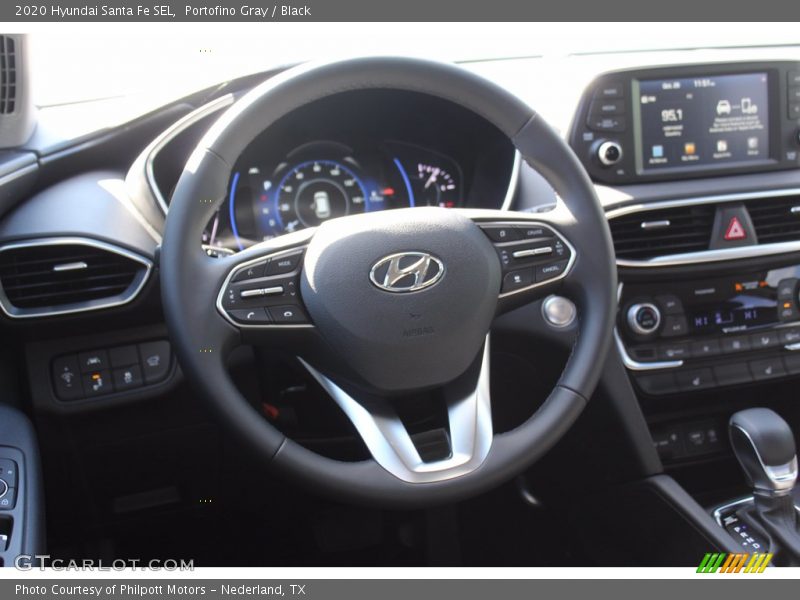 Portofino Gray / Black 2020 Hyundai Santa Fe SEL