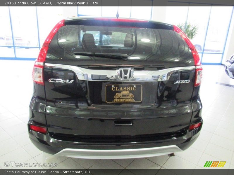 Crystal Black Pearl / Black 2016 Honda CR-V EX AWD