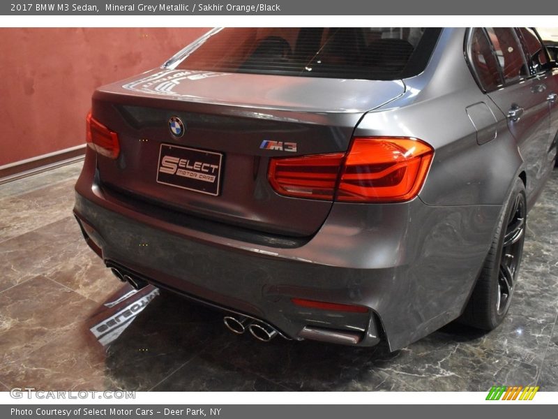 Mineral Grey Metallic / Sakhir Orange/Black 2017 BMW M3 Sedan