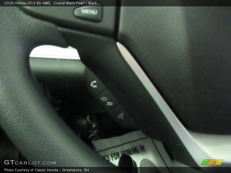 Crystal Black Pearl / Black 2016 Honda CR-V EX AWD