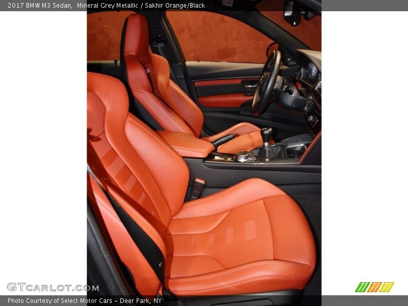 Mineral Grey Metallic / Sakhir Orange/Black 2017 BMW M3 Sedan