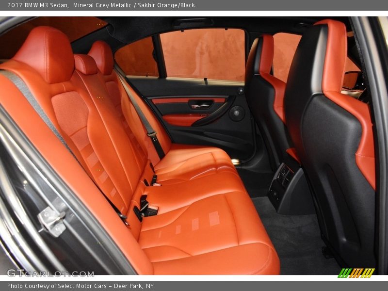 Mineral Grey Metallic / Sakhir Orange/Black 2017 BMW M3 Sedan