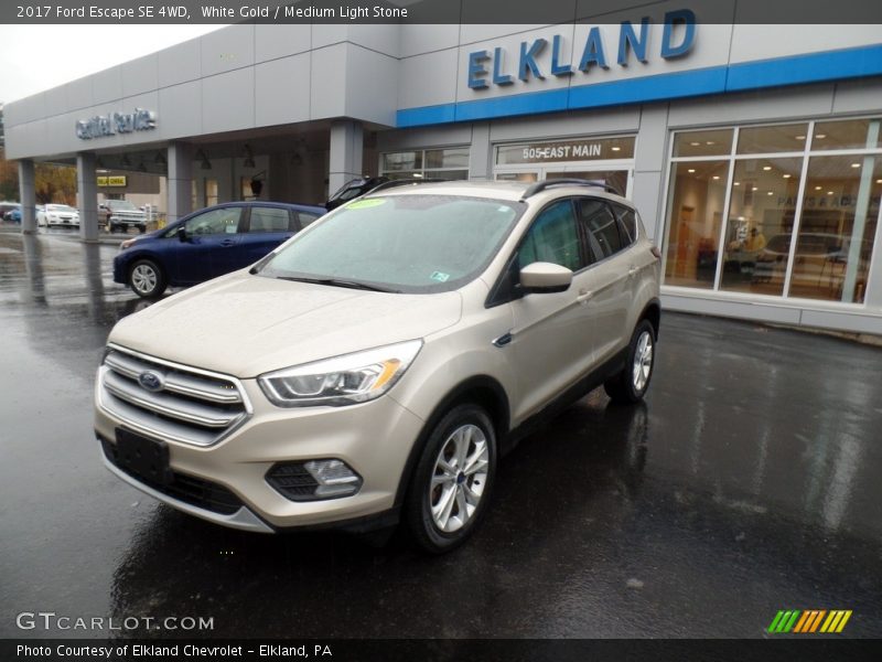 White Gold / Medium Light Stone 2017 Ford Escape SE 4WD