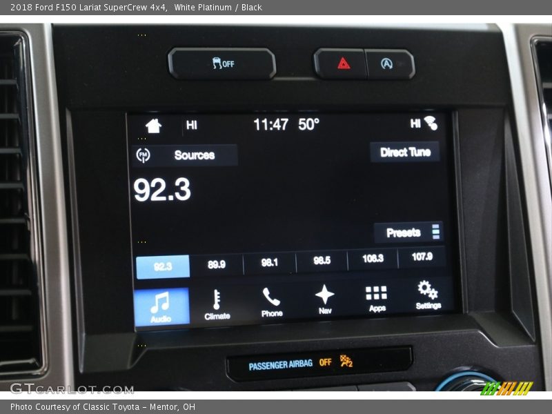 White Platinum / Black 2018 Ford F150 Lariat SuperCrew 4x4
