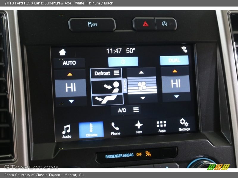 White Platinum / Black 2018 Ford F150 Lariat SuperCrew 4x4