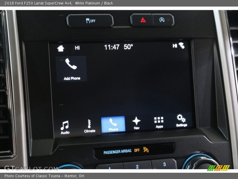 White Platinum / Black 2018 Ford F150 Lariat SuperCrew 4x4