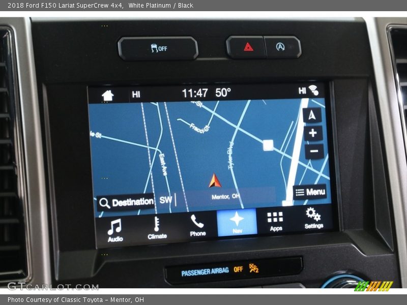 White Platinum / Black 2018 Ford F150 Lariat SuperCrew 4x4