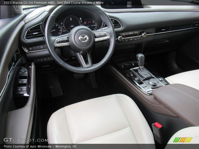 Soul Red Crystal Metallic / White 2020 Mazda CX-30 Premium AWD