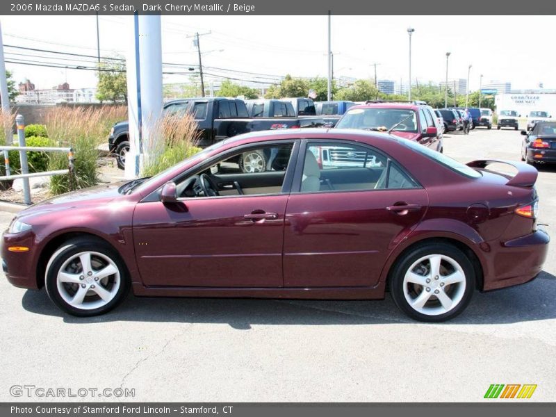Dark Cherry Metallic / Beige 2006 Mazda MAZDA6 s Sedan