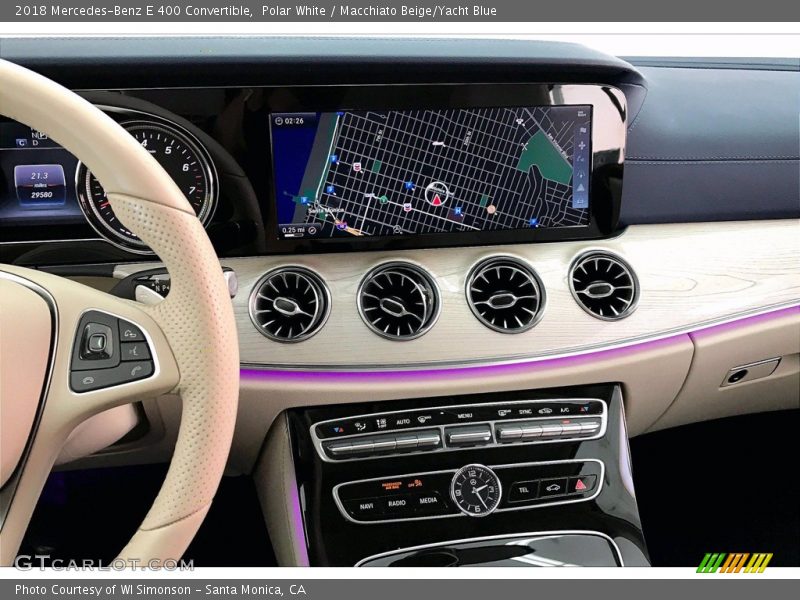 Polar White / Macchiato Beige/Yacht Blue 2018 Mercedes-Benz E 400 Convertible