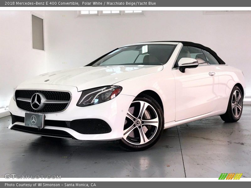 Polar White / Macchiato Beige/Yacht Blue 2018 Mercedes-Benz E 400 Convertible