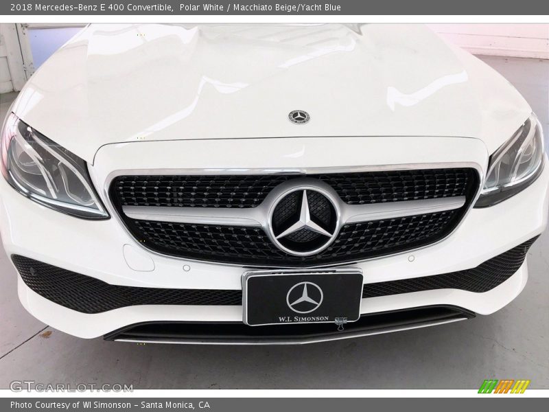 Polar White / Macchiato Beige/Yacht Blue 2018 Mercedes-Benz E 400 Convertible