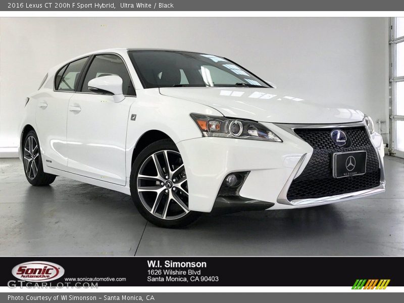 Ultra White / Black 2016 Lexus CT 200h F Sport Hybrid