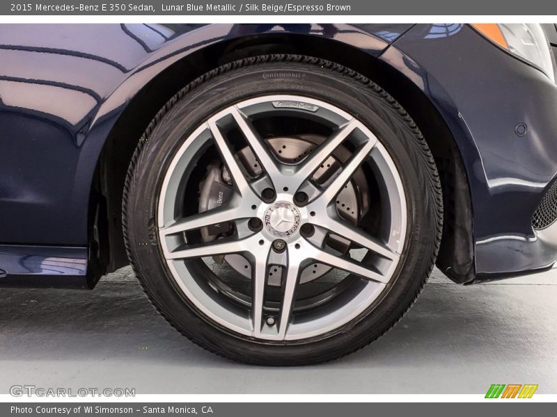 Lunar Blue Metallic / Silk Beige/Espresso Brown 2015 Mercedes-Benz E 350 Sedan