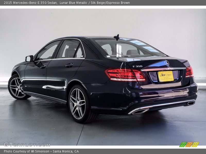 Lunar Blue Metallic / Silk Beige/Espresso Brown 2015 Mercedes-Benz E 350 Sedan
